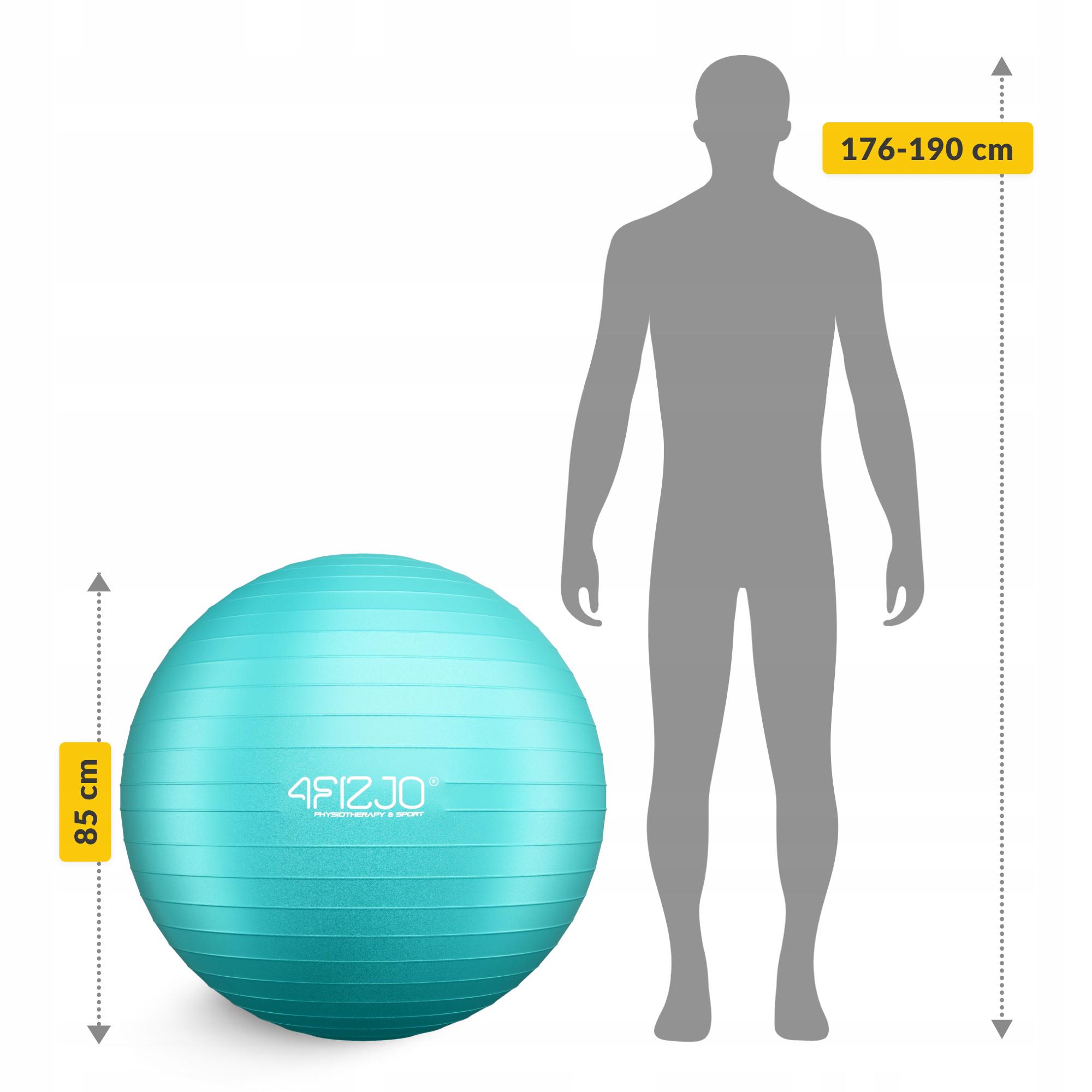 М'яч для фітнесу 4fizjo Anti-Burst 85 см Mint (P-5905973404839) - фото 2