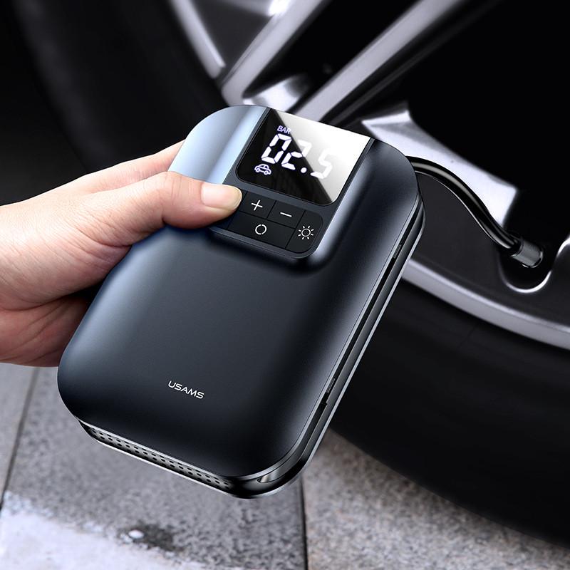 Портативный компрессор для автомобиля USAMS US-ZB215 Mini Car Air Pump 5000 mAh Black (ed8db025) - фото 5