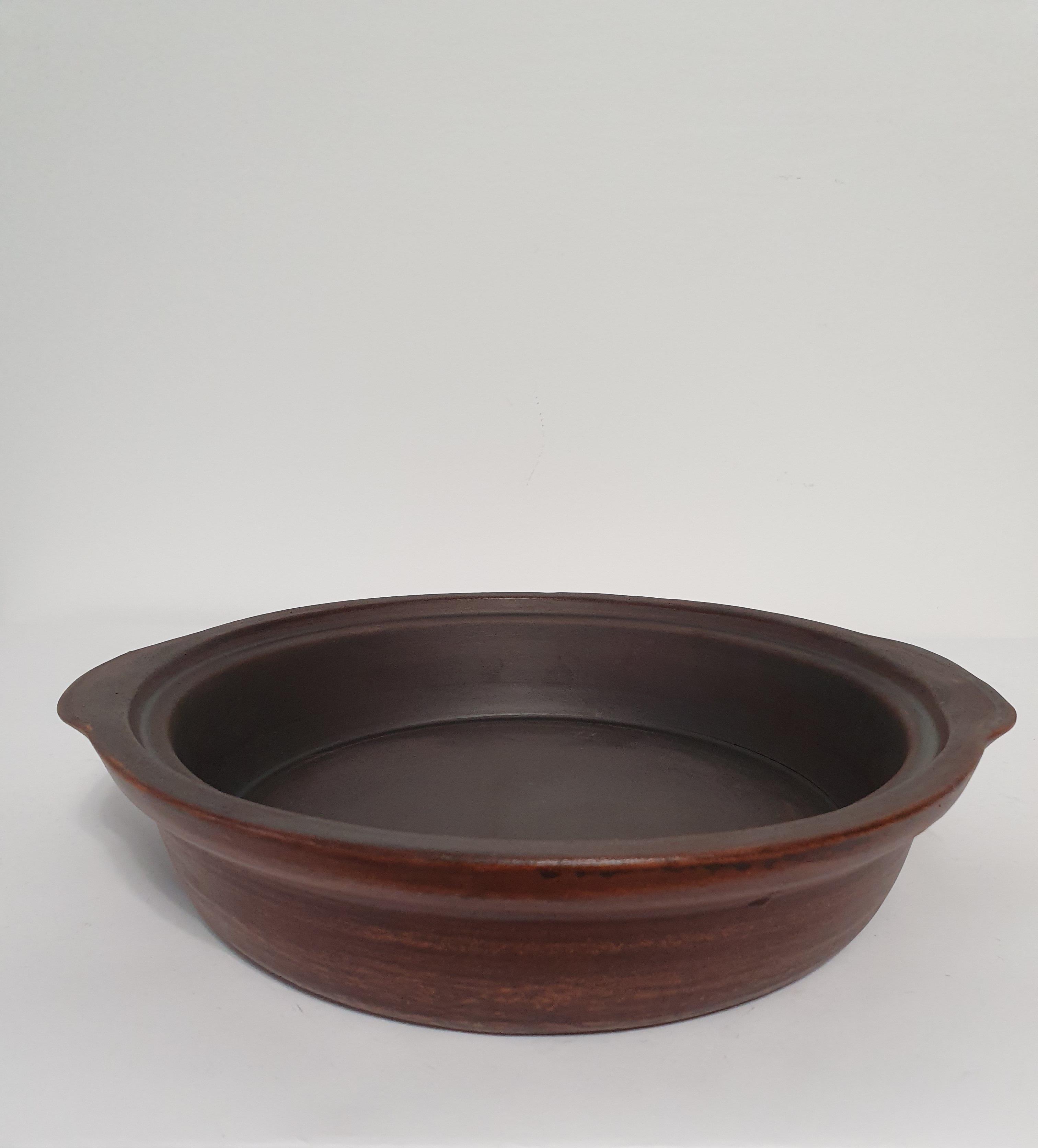 Жаровня грузинская с ручками из красной глины (3381)