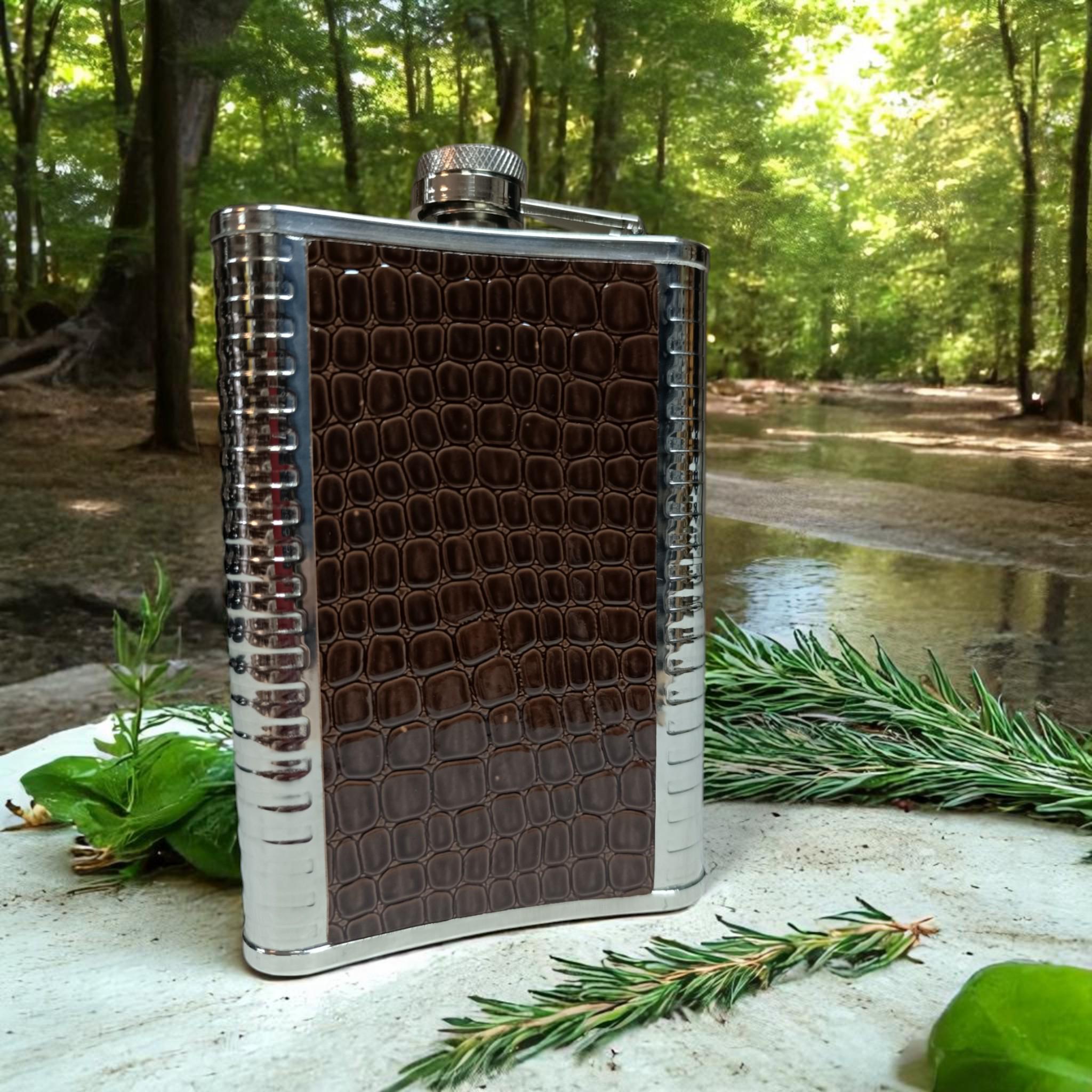 Фляга Hip Flask Snake GDA-9/6 9Oz 266 мл з нержавіючої сталі Brown (F_GDA-9/6) - фото 4