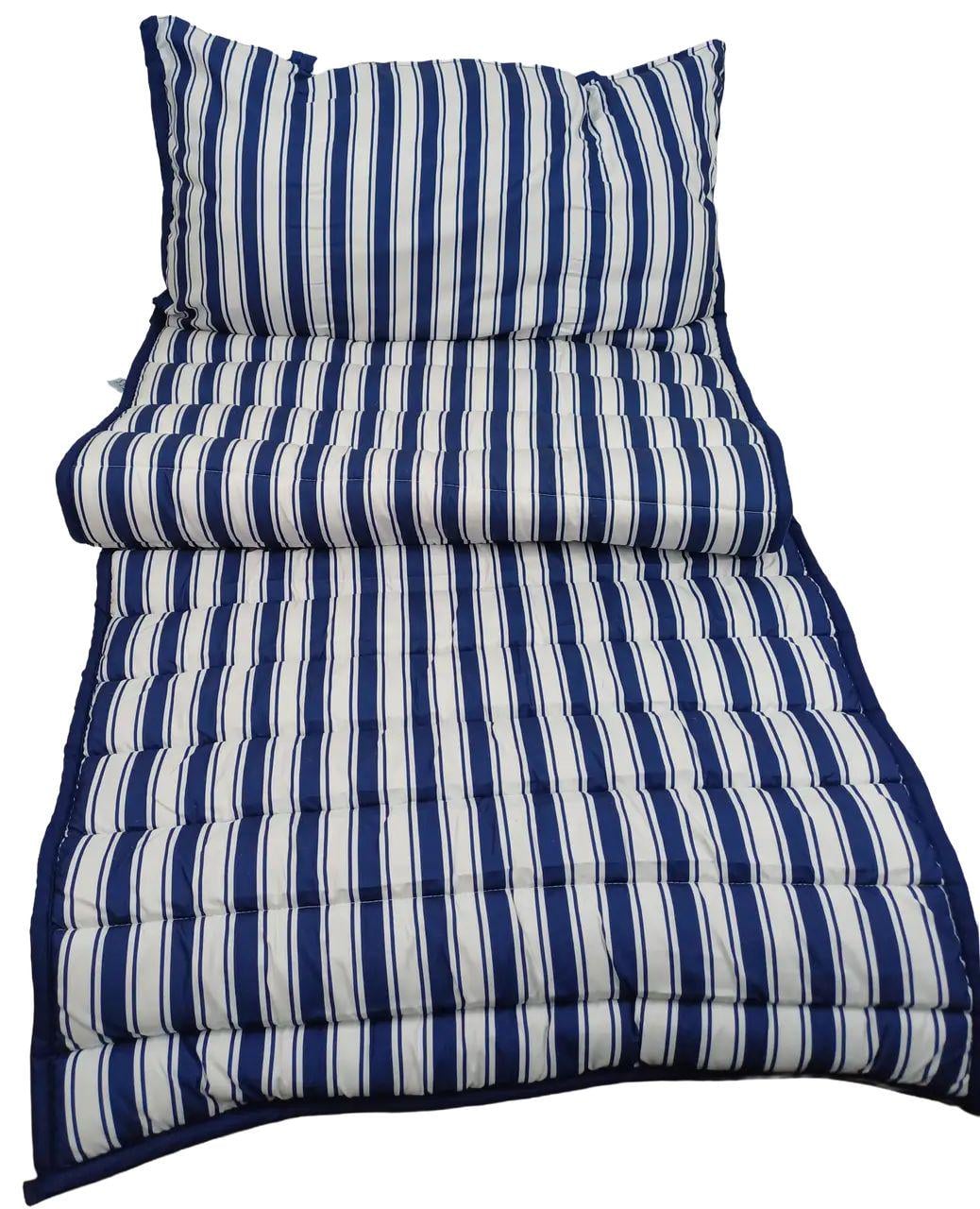 Матрац для шезлонга Bolan Home 180×60 см Синій/Білий (547240169 blue white)