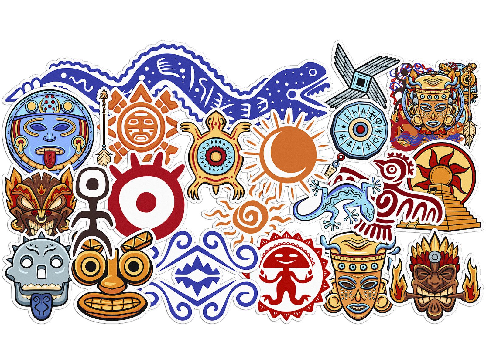 Набор cтикеров Lex Altern Боги майя виниловые 20 шт. - фото 2 Набор cтикеров Lex Altern Боги майя виниловые 20 шт. - фото 2
