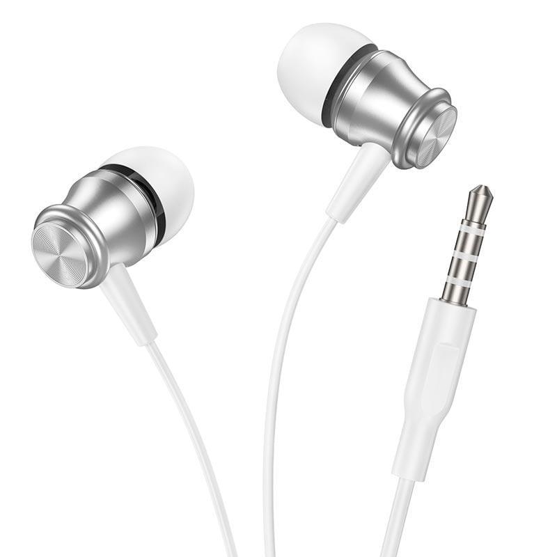 Наушники BOROFONE Platinum металл универсальные earphones with microphone BM75 1,2 м Black (568647)