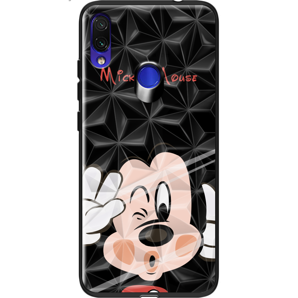 Чехол Boxface Xiaomi Redmi Note 7 Mister M Черный силикон с призмой (36202-cc58-37871)