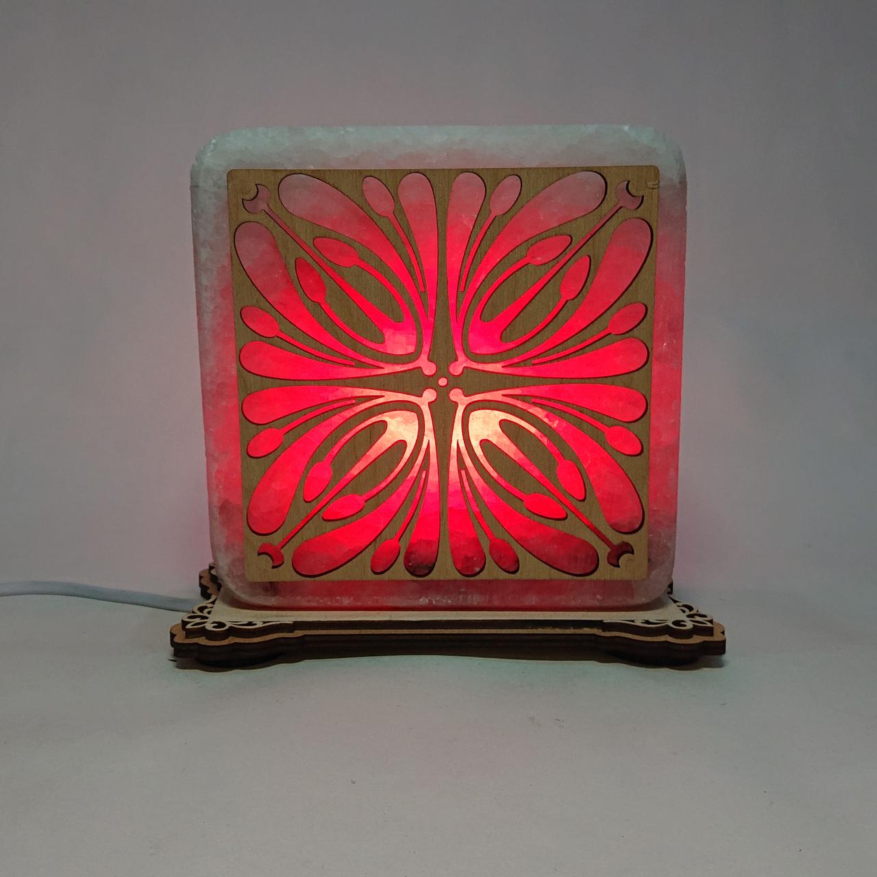 Соляной светильник Узор-6 (k-0023-r)