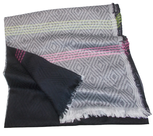 Хустка жіноча Cashmere 42 Чорний/Сірий (1547606468) - фото 2 Хустка жіноча Cashmere 42 Чорний/Сірий (1547606468) - фото 2