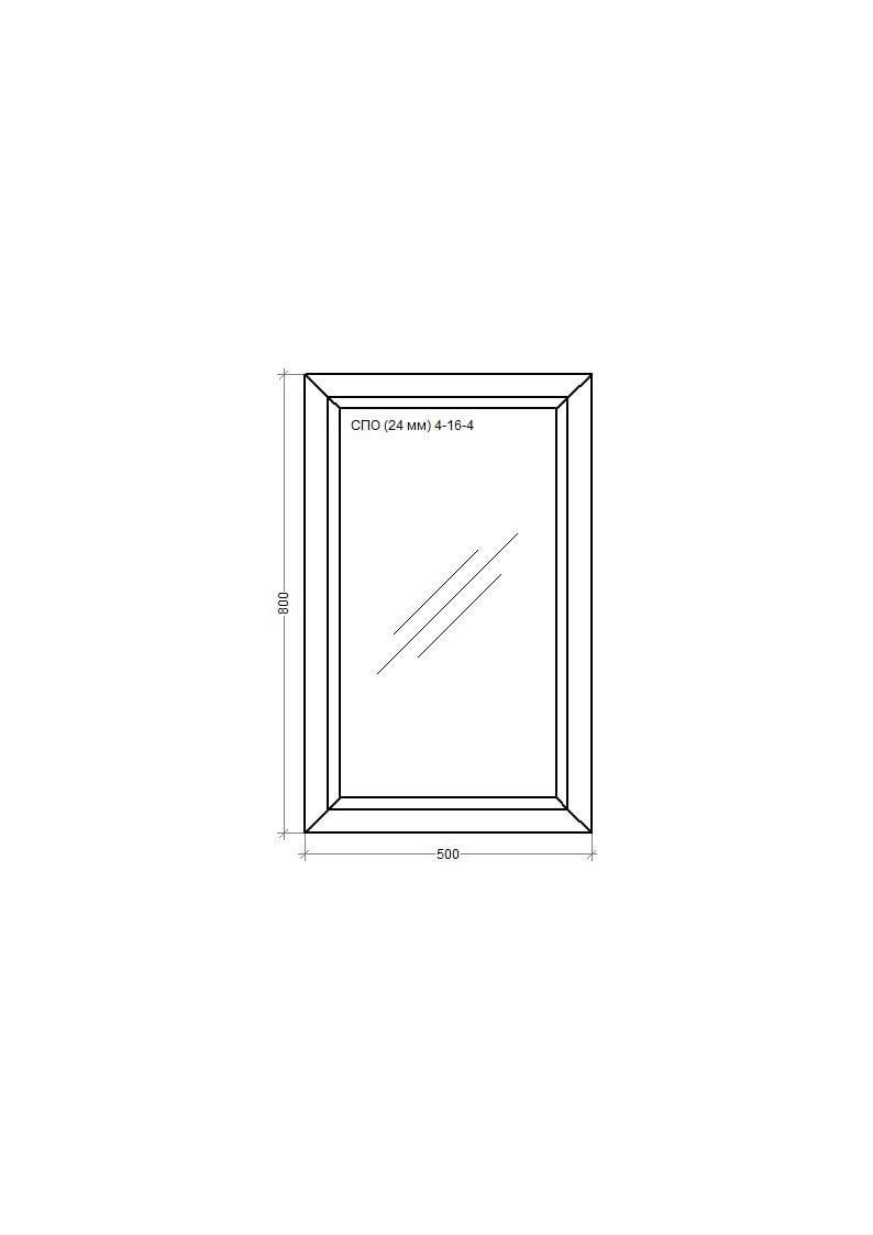 Окно металопластиковое WDS Miroplast глухое 500х800 мм (M.0.24.50.80 ) - фото 2 Окно металопластиковое WDS Miroplast глухое 500х800 мм (M.0.24.50.80 ) - фото 2