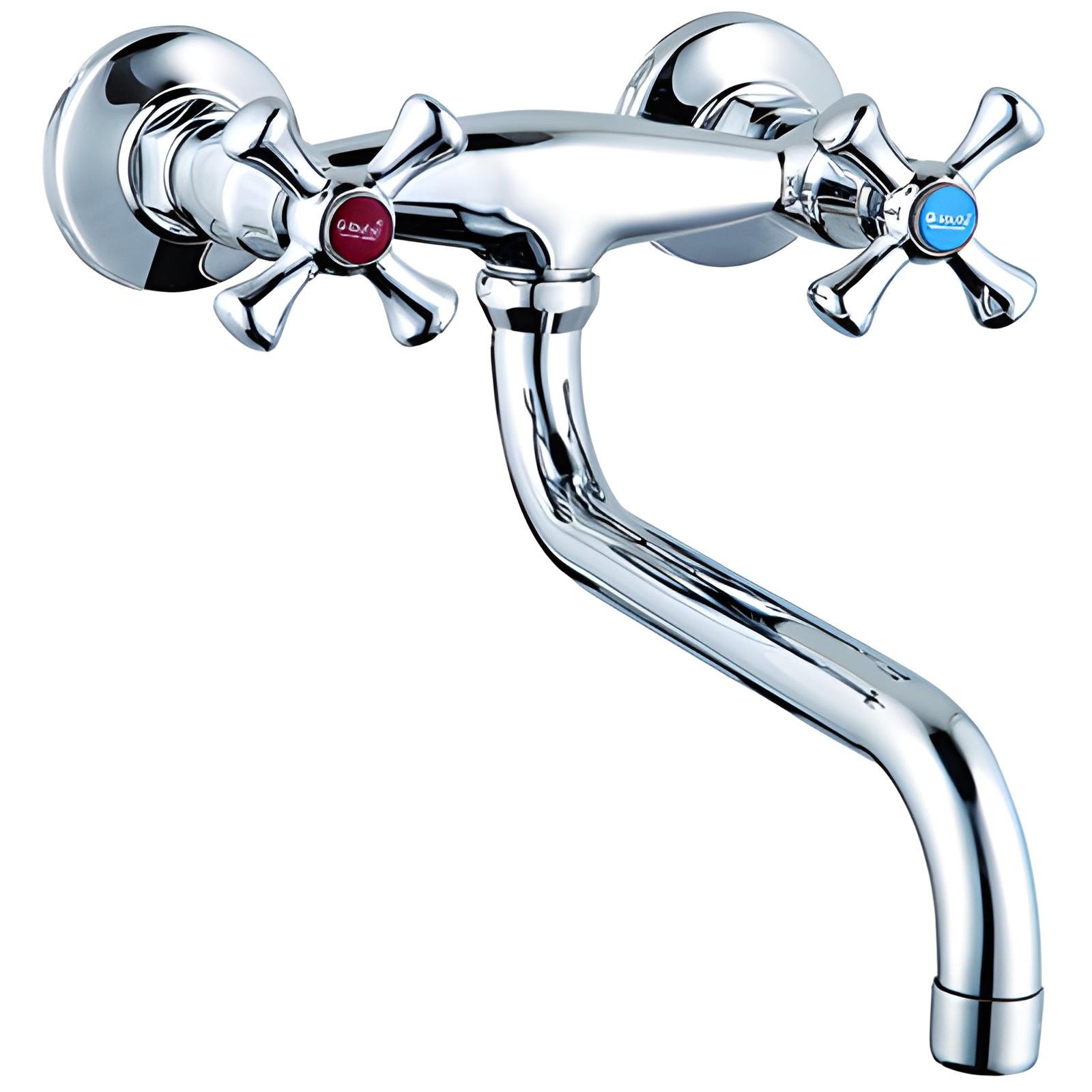 Змішувач для кухні G-Lauf QTZ12-В827 двовентильний Хром (SW-32048)