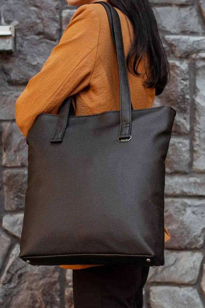 Сумка-шопер Classic текстурний Чорний (SHCL02002)