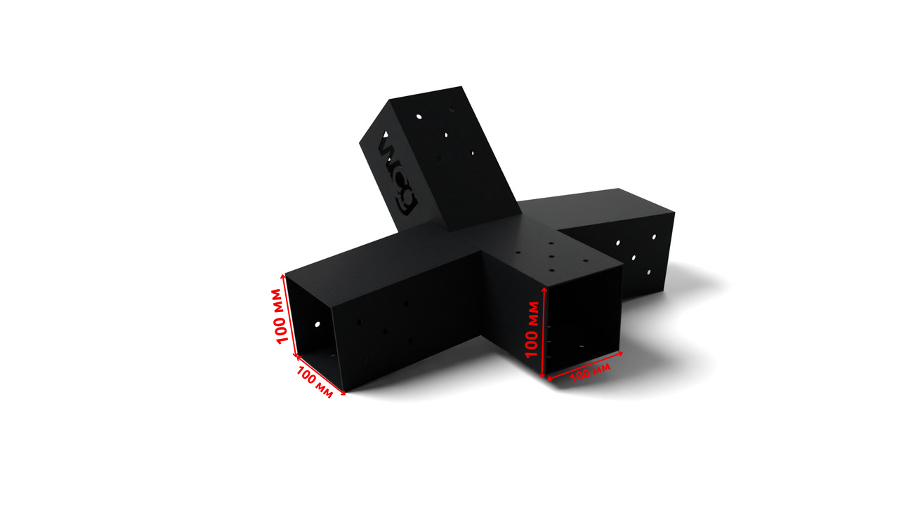 Комплект кронштейнов крестовых для гамака WCG из брусьев металлические соединители 45° 100x100 мм Черный (WCG-B100-S4-451) - фото 13 Комплект кронштейнов крестовых для гамака WCG из брусьев металлические соединители 45° 100x100 мм Черный (WCG-B100-S4-451) - фото 13