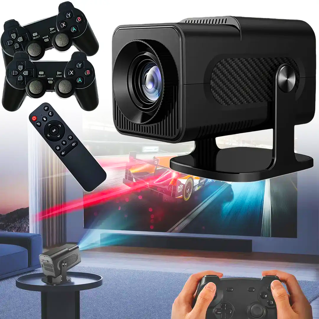 Проектор для дома игровой мультимедийный с 2 джойстиками и пультом - фото 2
