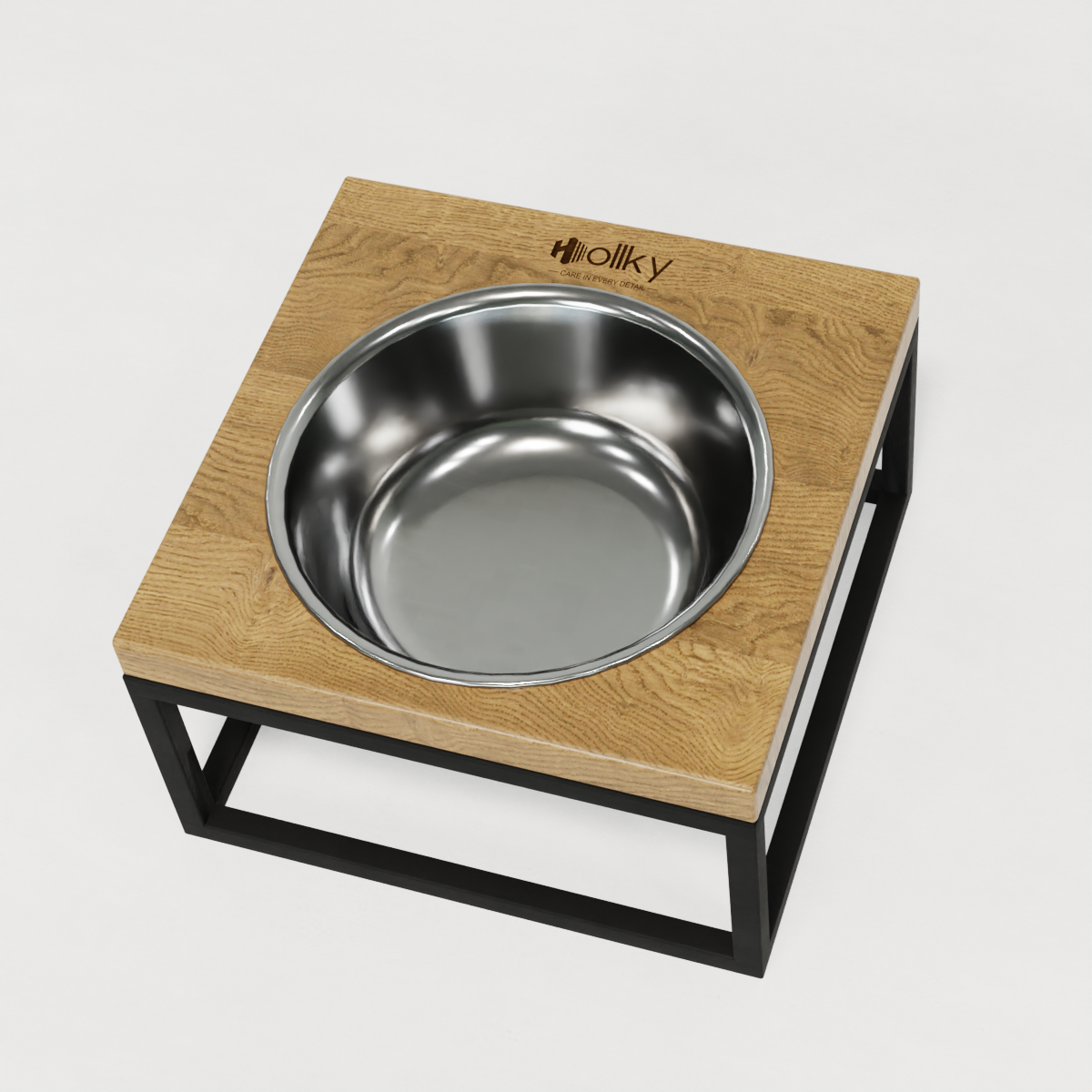 Миска на подставке для кошек и средних собак Hollky Base Solo M 0,8 л (M-212110-BLNT) - фото 8