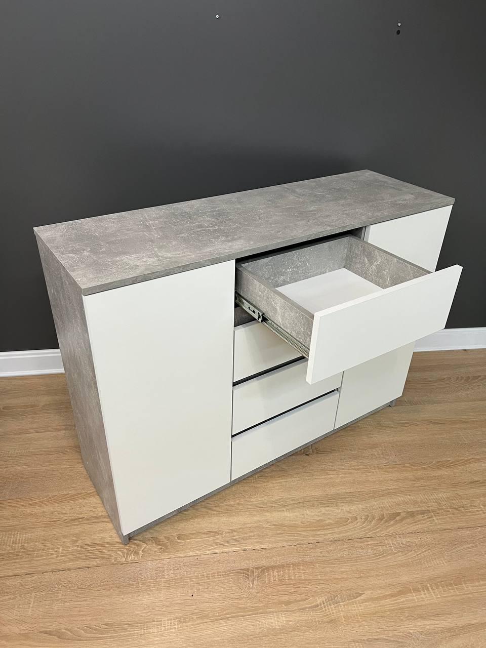 Комод Avrora 1154х370х850 мм Бетон/Белый - фото 9
