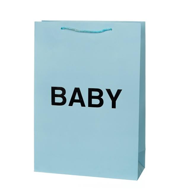 Пакет подарунковий Baby 31x44x12 см Блакитний (12337526)