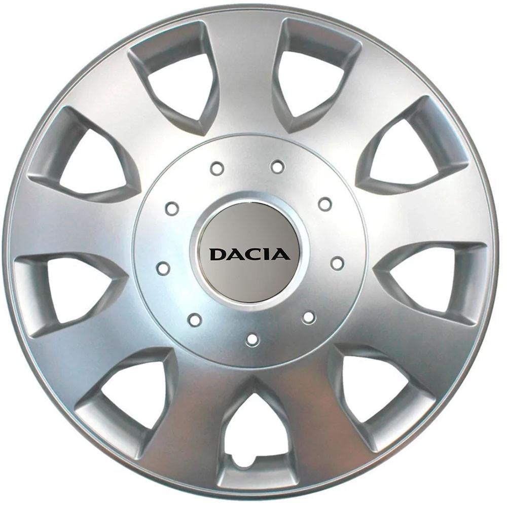 Колпаки SJS с логотипом Dacia 400 R16 4 шт. Серебряный (31008679)