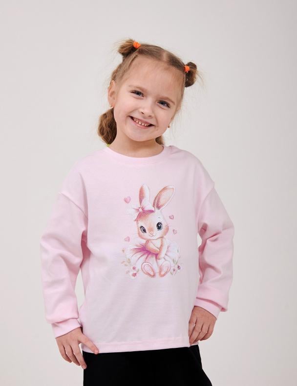 Світшот для дівчинки Smil Стрейчевий ластик 80 см Рожевий (116754-1)