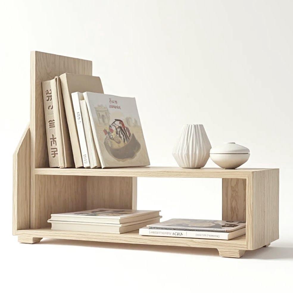 Полка книжная настольная из дерева Камуэр Бланже (КПА-011701) Полка книжная настольная из дерева Камуэр Бланже (КПА-011701)