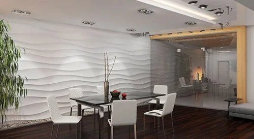 3D-панель гипсовая Биг Волна 500х500 мм - фото 3 3D-панель гипсовая Биг Волна 500х500 мм - фото 3