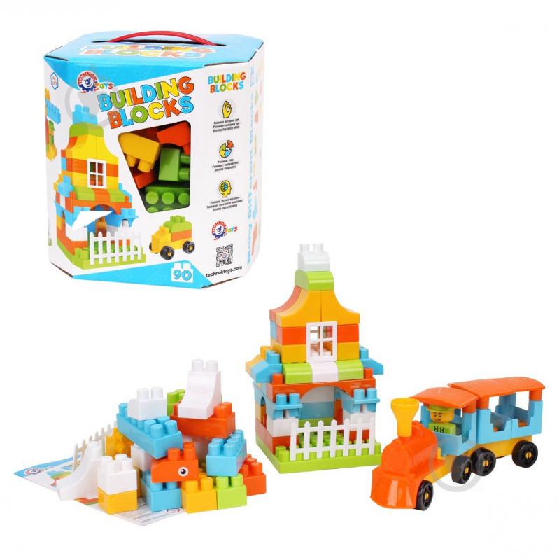 Конструктор Building Blocks 90 деталей голубой Технок (6573)