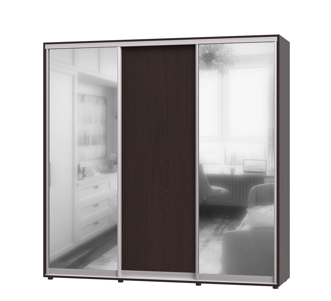 Шкаф-купе трехдверный Эверест ШК-05 230х60х220 см 
Венге магия (07445)