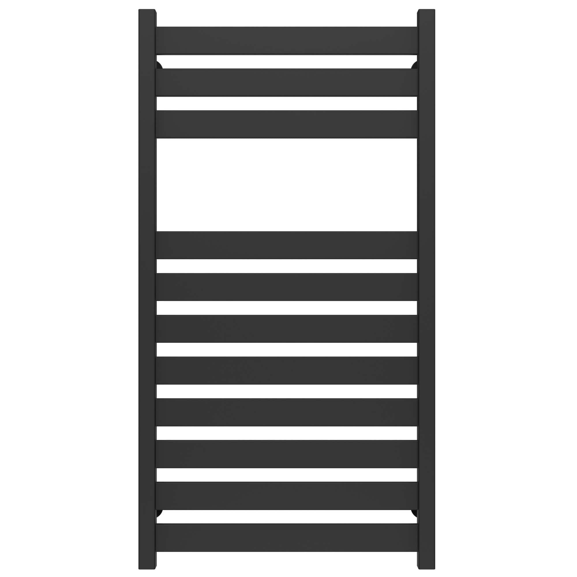 Полотенцесушитель водяной Deffi Victoria П11 нижнее подключение и нержавеющая сталь 500х1000 мм Черный (A.VI.100.50.11.B.A)