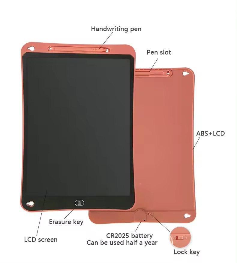 Планшет графический для рисования Psheko Writing Tablet 15" Red (Е050953) - фото 5