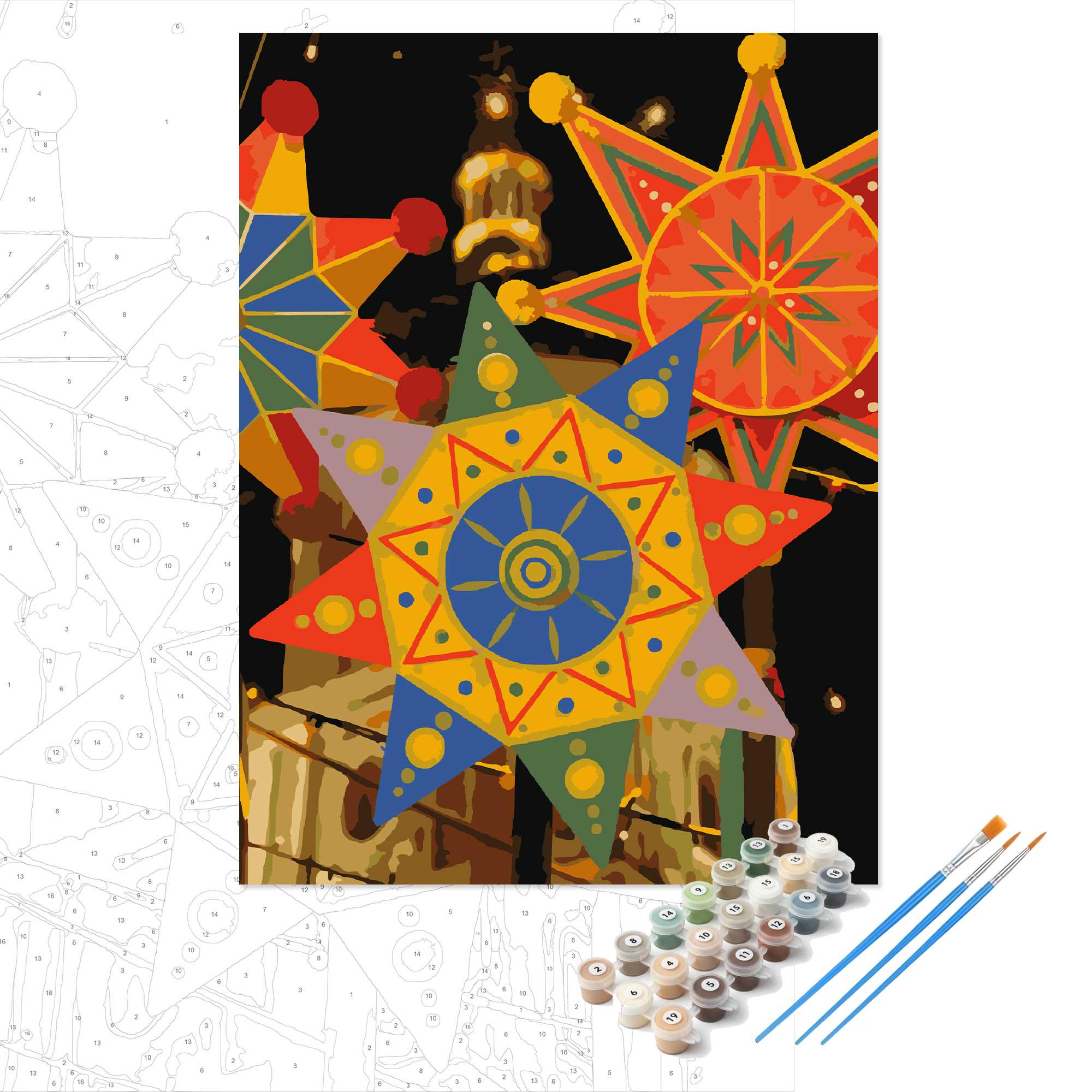 Картина за номерами Різдвяні зірки 30×40 см