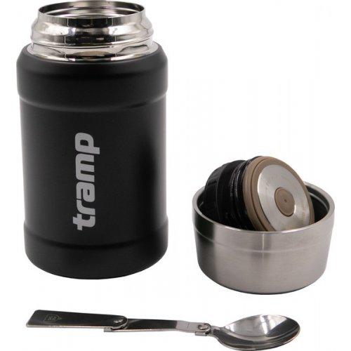 Термос Tramp з широким горлом 800 мл в чохлі, Чорний - фото 3 Термос Tramp з широким горлом 800 мл в чохлі, Чорний - фото 3