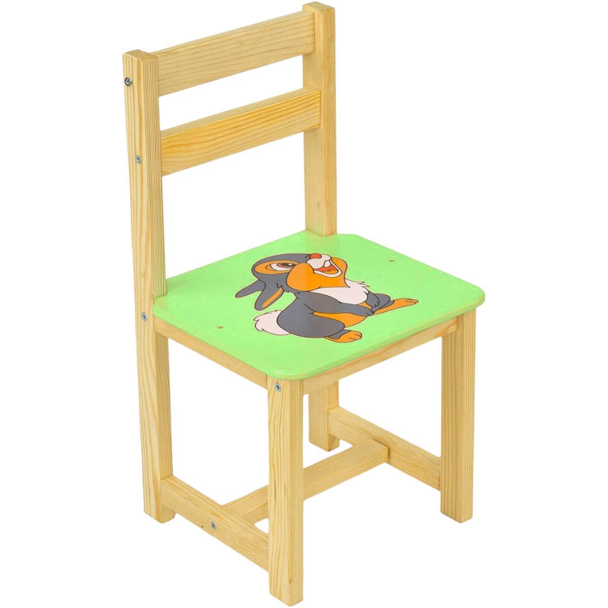Стул деревянный детский Мася Зайчик 54 см Салатовый (4011)