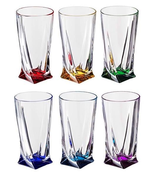 Набор стаканов для сока Bohemia Quadro 350 мл 6 шт. (99999/72T76/182)