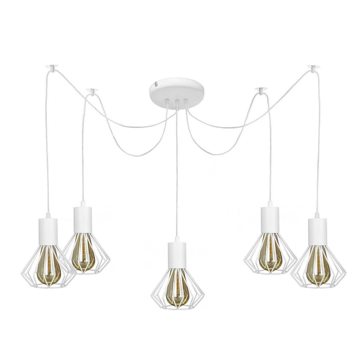 Люстра паук MSK ELECTRIC Diadem NL 2215-5W на пять плафонов Белый Люстра паук MSK ELECTRIC Diadem NL 2215-5W на пять плафонов Белый