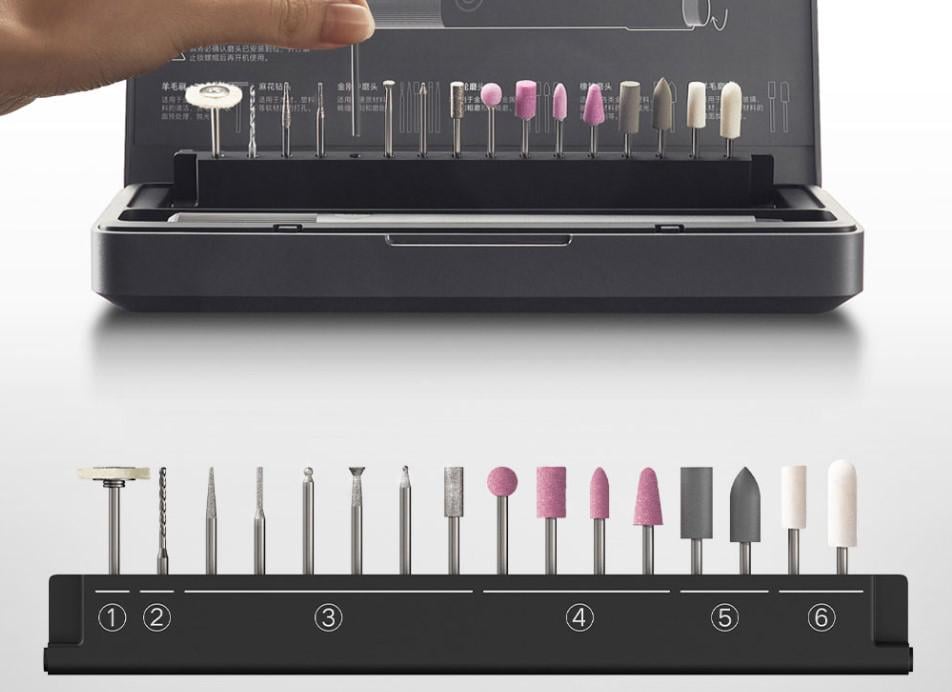 Гравер-ручка Mijia Сarving Pen и 16 насадок Grey - фото 7 Гравер-ручка Mijia Сarving Pen и 16 насадок Grey - фото 7