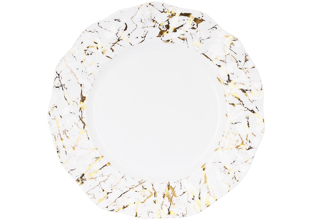 Набор фарфоровых тарелок BonaDi Мраморная роскошь с волнистым краем 29 см 2 шт. (988-432)