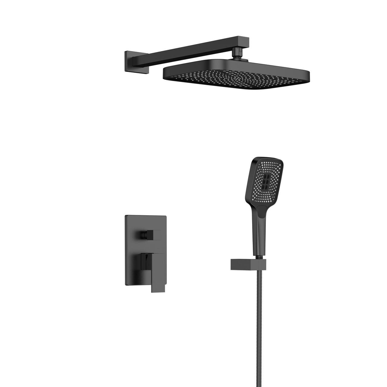 Душевая система универсальная Qtap Aquarius QTAQA64103NGB скрытого монтажа на два потребителя Black Matt (2553560513)
