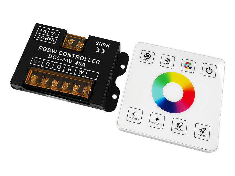 Контроллер RGBW OEM C-40-Touch-V2 радио сенсорная панель 10A/CH 5-24V Белый (9629) Контроллер RGBW OEM C-40-Touch-V2 радио сенсорная панель 10A/CH 5-24V Белый (9629)