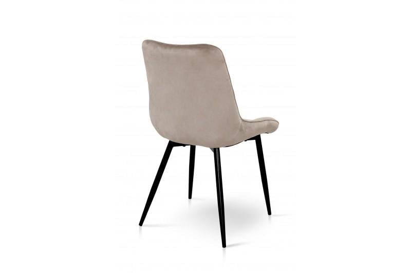 Кухонний стілець Мікс Меблі Korfu велюр Мокрий пісок/Чорний - фото 4