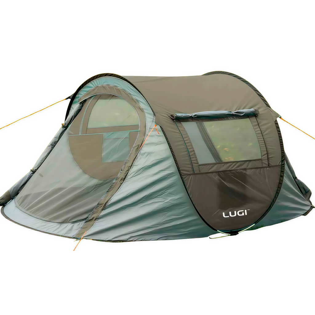 Палатка Pop-Up двухместная с автоматическим каркасом 245х145х100 см Оливковый (LU-030GR)