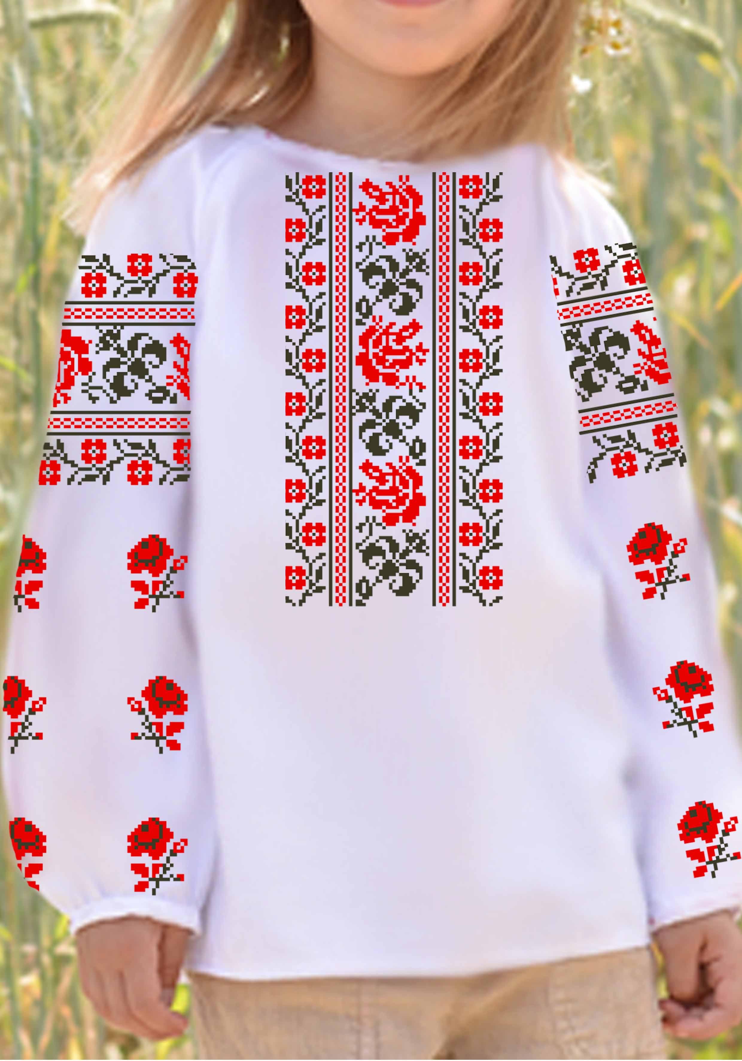 Заготовка для вышивки нитками/бисером для девочки домотканое полотно (СДД-74)