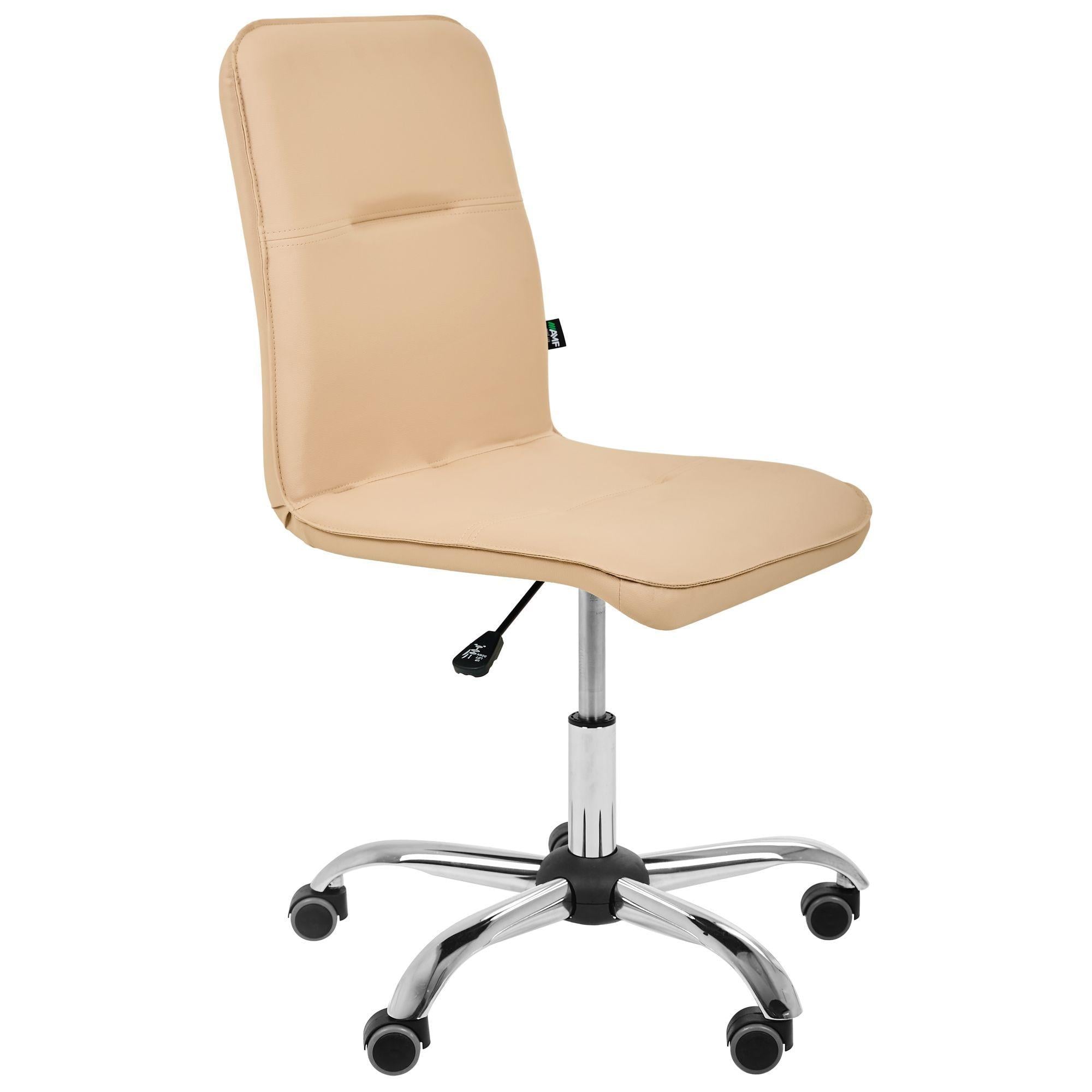 Кресло AMF Самба-Home кожзам без канта Хром/Бежевый (223070)