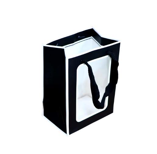 Подарочный пакет Stenson R33161-L Glitter frame 30х41,5х12 см