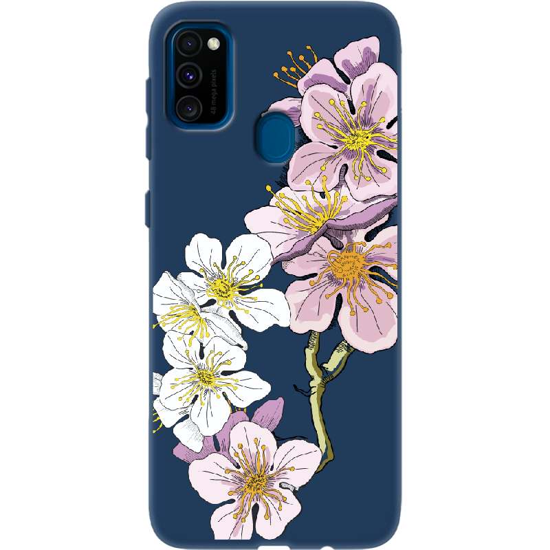 Чехол с рисунком Boxface Samsung M307 Galaxy M30s Cherry Blossom Синий силикон (38209-cc4-41816)