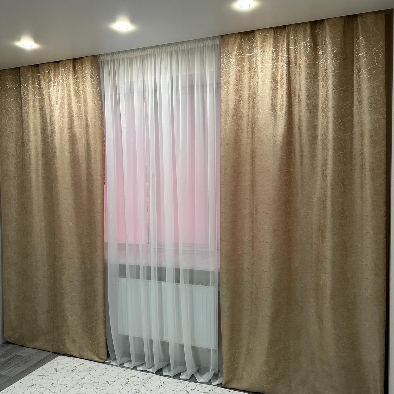 Шторы Лорен жаккардовые 1,5х2,7 м 2 шт. Бежевый Шторы Лорен жаккардовые 1,5х2,7 м 2 шт. Бежевый