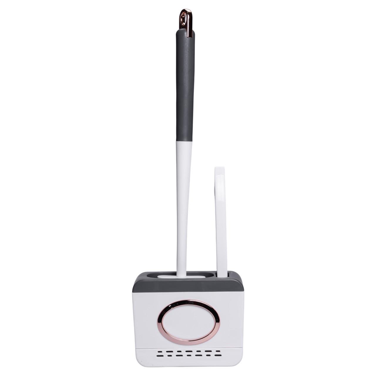 Єршик для туалета силіконовий настінний 13x5,5x42 см (HP-35015-48DG) - фото 1 Єршик для туалета силіконовий настінний 13x5,5x42 см (HP-35015-48DG) - фото 1