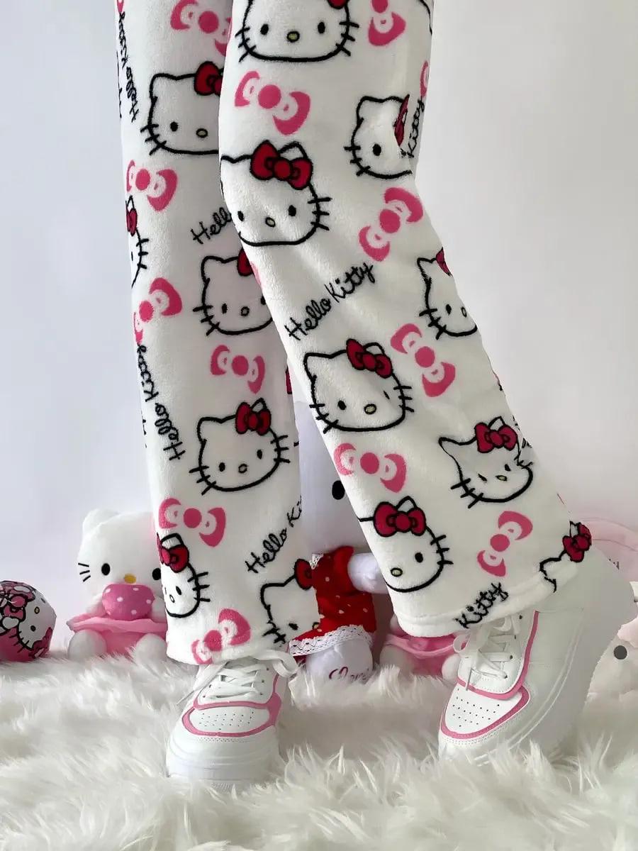 Брюки пижамные женские с принтом Hello Kitty L (10291) - фото 2