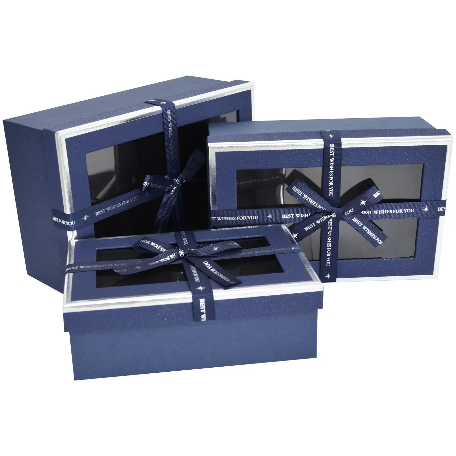 Набор подарочных коробок Stenson R33298B Incredible 29х21х10/26х19х8/23х17х7 см 3 шт. Blue (606802)