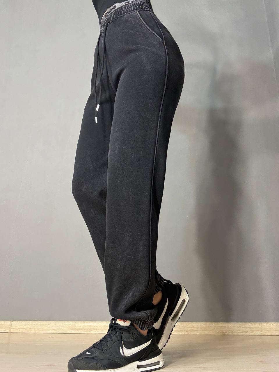 Штани жіночі Black cyclone 602 джогери варені тай-дай M Чорний (6243)