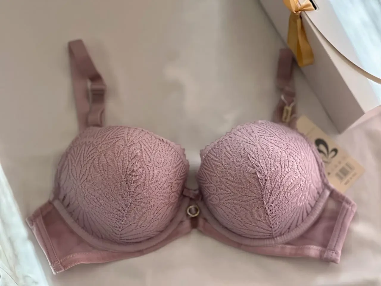 Бюстгальтер Weiyesi на косточках из Push-Up 80D Пудровый (2367)