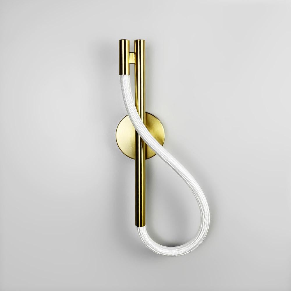 Бра із обплетеним неоном 40 см Латунь (W 203/400 AB) - фото 1