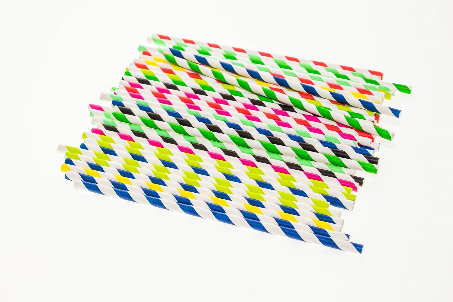 Трубочка для напитков One Chef Диагональ бумажная 8 цветов 200 мм d 6 мм 25 шт. в уп. (51924) - фото 14