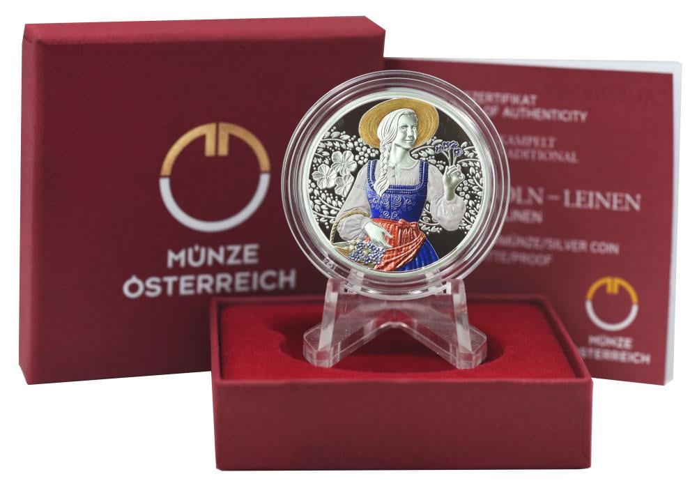 Коллекционная монета Австрия 10 евро 2025 Серебро UNC Традиции и мода-Льняной дирндль (М22525) Коллекционная монета Австрия 10 евро 2025 Серебро UNC Традиции и мода-Льняной дирндль (М22525)